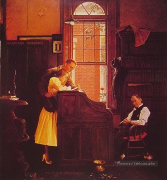  normando Pintura - licencia de matrimonio 1935 Norman Rockwell
